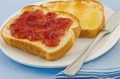 Toast and jams - If you like jam that much, eat it straight from the jar. The toast needs to be spread liberally with butter, but the jam should be a 1-2mm screed across the top. No pools, no lumps, no hillocks.